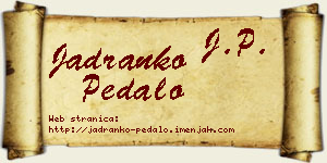 Jadranko Pedalo vizit kartica